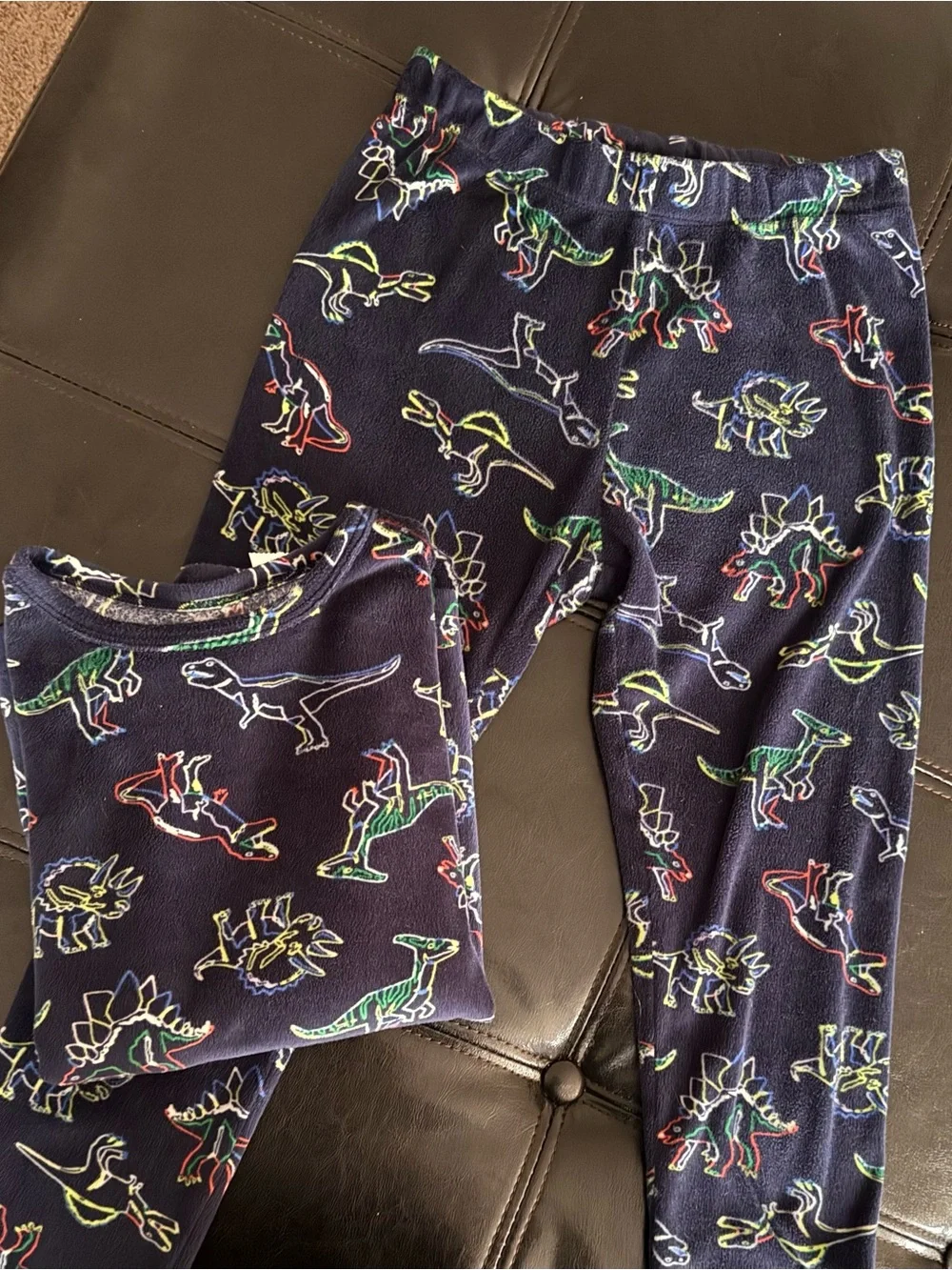 Cat & Jack Navy Blue Dinosaur Pajama Set